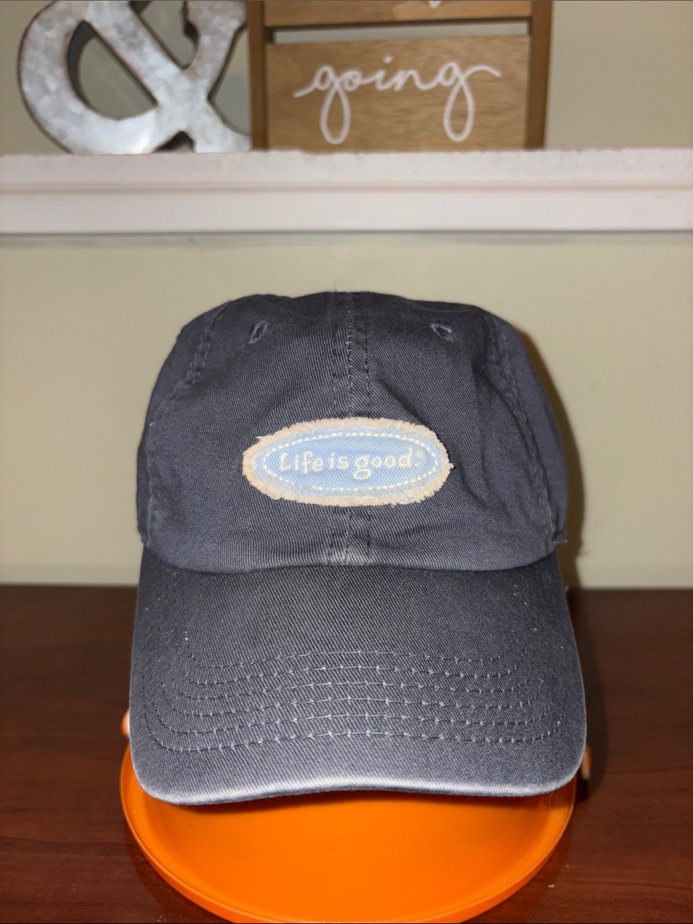 Life Is Good Navy Blue Baseball Cap with Patch Logo